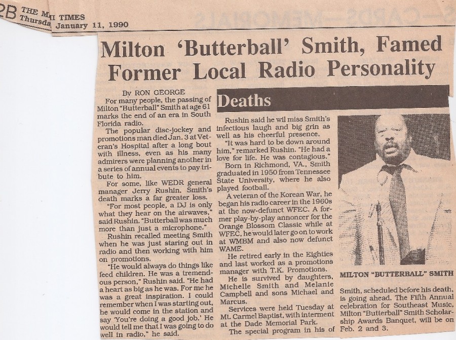 Who Was Milton “Butterball” Smith? Miami’s Greatest Radio DJ Of All